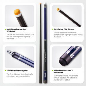 내구성이 뛰어나고 안정적인 카본 파이버 큐 스틱 |   피라미드 고성능 구조 |   경쟁 게임용, 147cm, 맞춤 제작 가능 - Product Image 3