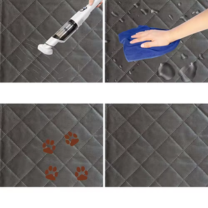 Housse de siège de <span class=keywords><strong>voiture</strong></span> pour <span class=keywords><strong>chien</strong></span> en polyester imperméable non gonflable pour SUV/camion - Transporteur de voyage pour animaux de compagnie avec tapis de <span class=keywords><strong>coffre</strong></span> de <span class=keywords><strong>voiture</strong></span> - Product Image 4