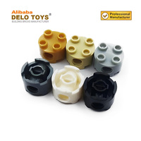 Pièces de bricolage blocs de construction brique en plastique, 2X2 rond 2*2 avec trous d'épingle (NO.17485)