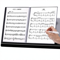 Porte-partitions A4 avec pochettes de classement en PP/plastique colorées pour musiciens, organisateur pour performance et pratique d'instruments