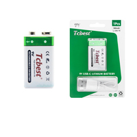 Batterie rechargeable au lithium-ion 9V USB Type-C 1000mAh pour l'électronique grand public