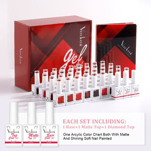 Vendeeni-Kit de vernis à ongles en Gel, 36 pièces, pour Nail Art, couleurs rouges, à tremper, avec couche de Base supérieure, Oem - Product Image 2