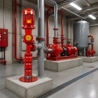 Pompe à turbine verticale à arbre long pour puits profond, personnalisée OEM, multistade, pour système de lutte contre l'incendie