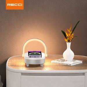RECCI RLS-L16 Chargeur sans fil 4-en-1 avec commande tactile, lumière ambiante, haut-parleur Bluetooth et support pour téléphone - Product Image 5