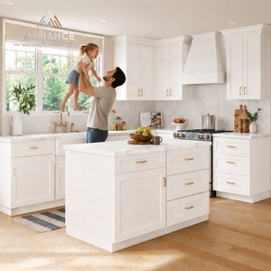 American Style White Shaker Kitchen Cabinets | RTA Kitchen Cabinets Solution | USA Warehouse Kitchen Cabinet Base And Wall Units - Product Image 1