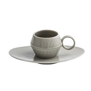 <span class=keywords><strong>Tasse</strong></span> à café en titane et soucoupe longue, Design élégant, italien expression long, 120ML - Product Image 4