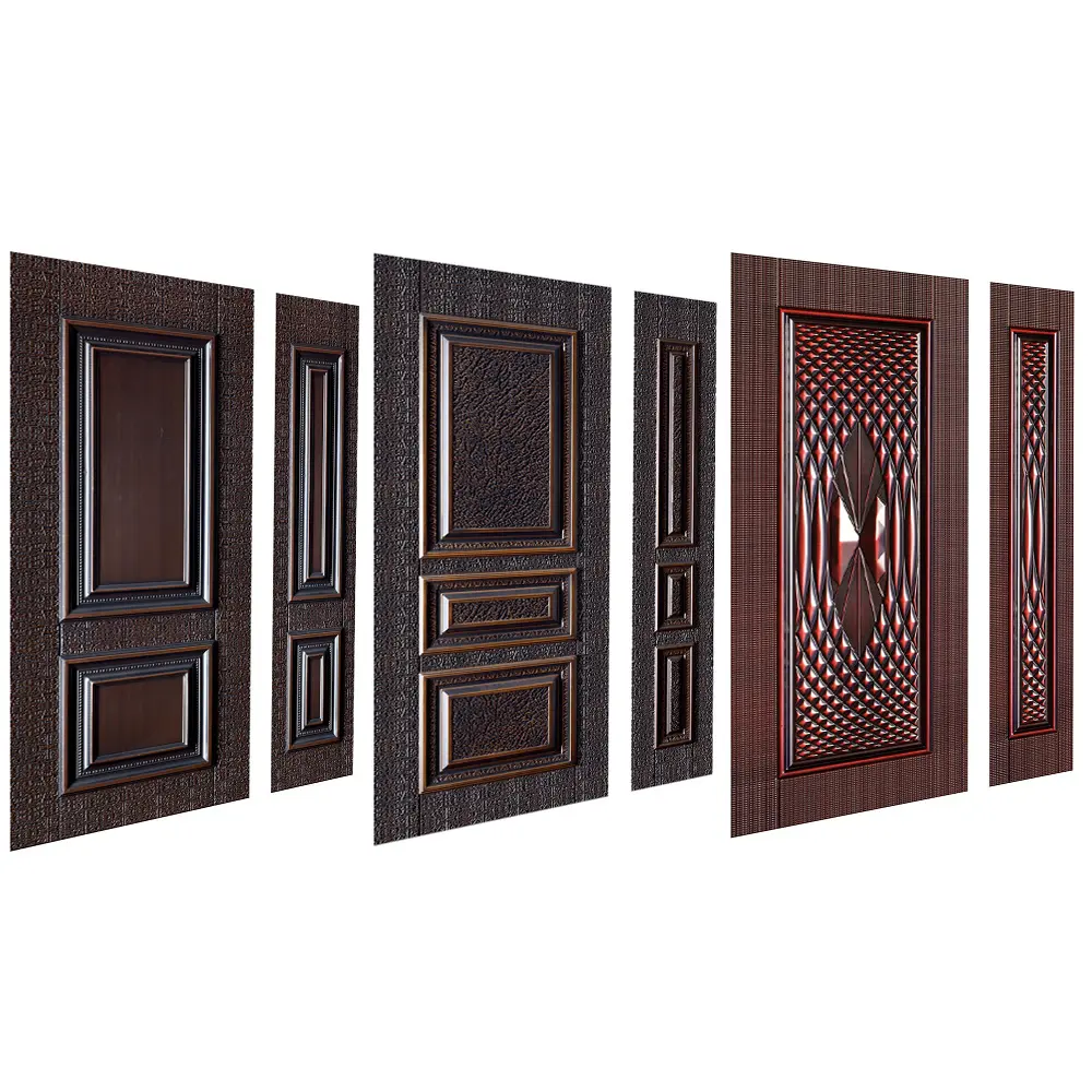 Puertas de panel compuesto de aluminio Qichang Piel de puerta prensada de acero