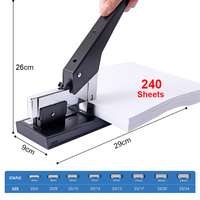 Agrafeuses de bureau manuelles en métal de grande taille pour documents d'appel d'offres, pour tâches d'agrafage intensives avec structure à levier ergonomique