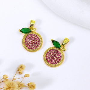 Accesorios de circonita chapados en oro de 18k que conservan el color, dijes de la suerte, colgantes de zorro y bolsa de la suerte, collares DIY, pendientes y otros. - Product Image 4