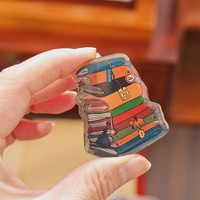 Clips de Plástico Acrílico PP a Bajo Precio, Clips Bonitos para Archivar, Clips de Plástico Acrílico Personalizados con Dibujos Animados, Clips de Papel Acrílico PP para Estudiantes