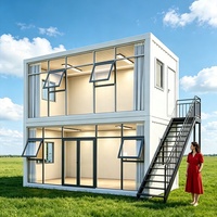 Maisons conteneurs extérieures micro-modernes, réutilisables, portables, en panneaux sandwich d'acier, de 20 pieds, nouvellement conçues, directement de l'usine