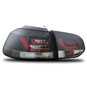 Luces Traseras LED para <span class=keywords><strong>Golf</strong></span> 6 MK6 <span class=keywords><strong>GTI</strong></span> 2010-2014 y <span class=keywords><strong>Golf</strong></span> R 2012 2013, Conjunto de Lámparas Traseras con Intermitentes Secuenciales, Lente Roja Ahumada - Product Image 4
