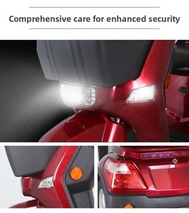 Motocicleta Eléctrica de Cuatro Ruedas, Triciclo Eléctrico <span class=keywords><strong>para</strong></span> Uso Doméstico, Scooter de Carrocería Abierta <span class=keywords><strong>para</strong></span> Personas Mayores y Discapacitadas, 2 Pasajeros, 30 km/h, Freno de Disco Delantero - Product Image 5