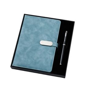 Wholesale Promotional A5 PU Leather <b>Journal</b> Notebook for Gift Custom Diary Business Stationery Item Notebook and Pen Gift Set - Product Image 2