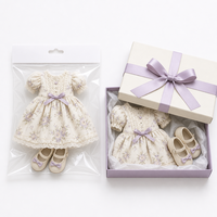 Vêtements pour poupée modèle de 18 pouces, robe à volants fleurie, chaussures Mary Jane, ensemble 2 pièces, mini-tenue douce, couleur personnalisable, échelle 1:4, OEM