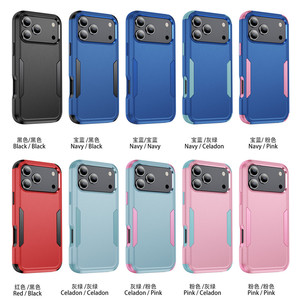 For iPhone 17 <strong>Pro</strong> <strong>Max</strong> 16 15 14 13 12 Heavy Duty Three Layer Phone <strong>Case</strong> Hard PC+Soft TPU 3 in 1 Shockproof Phone Protective Cover - Product Image 2