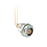 Conector Circular Hembra REUNION 0B de 3 Pines, Tipo Soldadura, Conector para PCB, Grado Militar