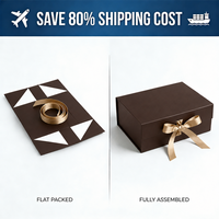 Boîtes pliables réutilisables en papier couché de qualité supérieure avec fermeture magnétique, ruban, pour emballage cadeau de Noël, foulards, ceintures, imperméables