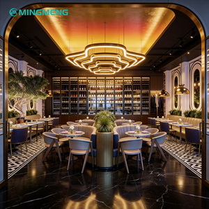 Light luxury restaurant booth seating Custom cafe furniture set Marble <b>top</b> cafe <b>tables</b> Chairs for restaurant sofa set - Product Image 2