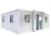 Maison conteneur extensible prête à l'emploi à 3 chambres, bâtiment de bureau moderne en panneaux sandwich d'acier préfabriqués modulaires