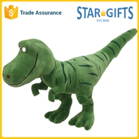 Peluche Rétro Dinosaure T-Rex Souriant à Rayures – Jouet en Peluche pour Cadeau Nostalgique et Jeu
