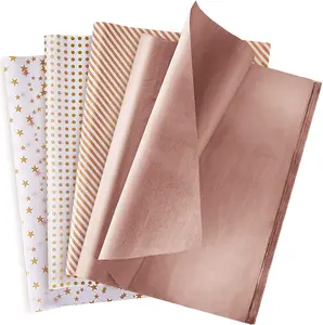 Luxcy Rose Gold Bulk Tissue Paper For Bags Flower Gift Wrappng Paper For Valentines Christmas Wedding Birthday Party Holiday