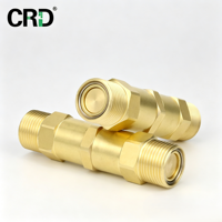 Raccord rapide CRD pour réfrigérant, double mâle, sans brasage, auto-scellant, en laiton, pour climatisation HVAC/automotive, durable