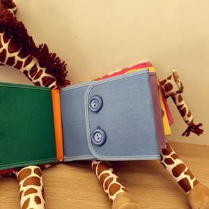 Corea del sud multifunzionale verde trafficato porta libri Montessori formazione precoce giraffa fibbia pulsante per alleviare lo Stress in Velcro - Product Image 4
