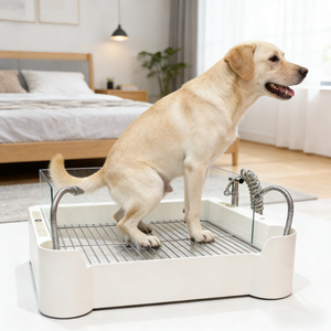 Toilette intelligente pour chien USMILEPET avec fonction autonettoyante et contrôle des odeurs, bac à litière de luxe en plastique pour animaux de compagnie d'intérieur - Product Image 4
