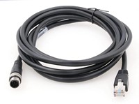 Câble RJ45 Cat5e M12 à angle droit 8 broches femelle en cuivre nu de haute qualité, isolation PVC haute flexibilité 8*0.52 300V/250V