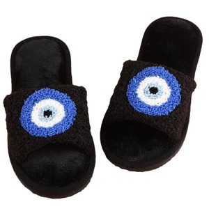 Nuovi simpatici occhi blu peluche <span class=keywords><strong>pantofole</strong></span> calde per <span class=keywords><strong>donna</strong></span> autunno e inverno casa da interno antiscivolo morbido in cotone <span class=keywords><strong>pantofole</strong></span> in stile - Product Image 5