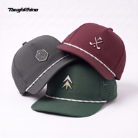 Casquettes de sport personnalisées en PVC avec logo, pour hommes, à 5 panneaux, avec cordon, style snapback, pour le golf, vente en gros