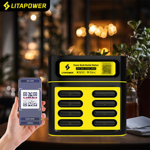 Kiosque de <span class=keywords><strong>location</strong></span> de batteries externes avec code QR pour application, station de batteries externes partagées à 8 emplacements, prix économique pour bar, café, sans batteries externes - Product Image 4