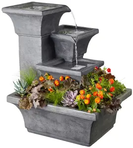 Dropshipping Water Fountain Waterfall Fountain - 4-tier Indoor And Outdoor For Home Garden Home Decoration Resin Feng Shui