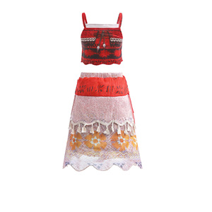 Vestido de princesa Moana, disfraz de Romance oceánico para niños, conjunto de falda para niñas, disfraz de Cosplay de Moana - Product Image 3