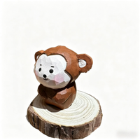Statue de singe sculptée à la main en tilleul, design moderne, cadeau d'anniversaire et d'affaires, ornement de bureau