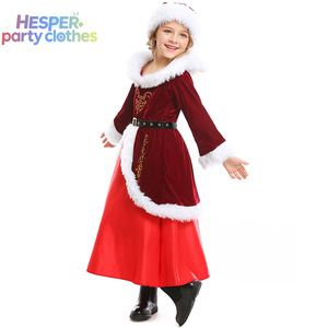 Disfraz de Santa Claus para Niñas, Sexy, Manga Larga, Color Rojo, con Falda y Sombrero, para Navidad, Marca HESPER - Product Image 3