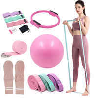 Équipement d'exercice d'entraînement à domicile TPE élastique Yoga bandes de résistance petit Mini Yoga Pilates balle cercle magique Yoga Pilates anneau
