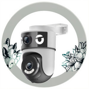 Cámara de Seguridad CCTV Inalámbrica PTZ de Doble Lente para Exteriores, Impermeable, con Luz de Advertencia - Product Image 3