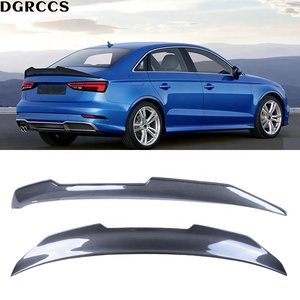 For A3 S3 RS3 8V Limousine Sedan PSM Style Carbon Fiber Rear Spoiler Trunk Wing 2013-2020 Carbon Fiber - Product Image 1