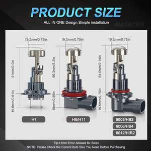 Nouvelles Ampoules LED pour Phares de Voiture H4 H7 Hb3 Hb4 Mini Lentille de Projecteur H11 9005 9006 H7 H4 Lentille de Projecteur LED - Product Image 4