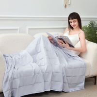 Couette en fibre de couleur avec logo personnalisé thérapie pour adultes autisme quatre saisons couvertures lestées glacées et froides tissées maison hôtel hôpital