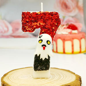 Vente <span class=keywords><strong>en</strong></span> gros de bougies Jack-o '-Lantern créatives pour Halloween avec chiffres pour décorations de gâteaux de fête - Product Image 2