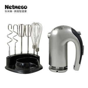 Netmego Hand Mixer Electric Egg Beater With Flat Beater Dough Hook Wire Whip Multi Speed Adjustable For Baking - Product Image 1