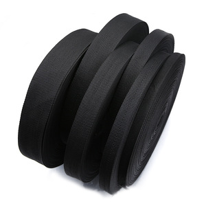 Sangles de sac en polypropylène noir 1,0 cm-5,0 cm, poignée épaissie, sangle d'épaule robuste pour sac à dos, couleur unie, accessoire DIY - Product Image 1