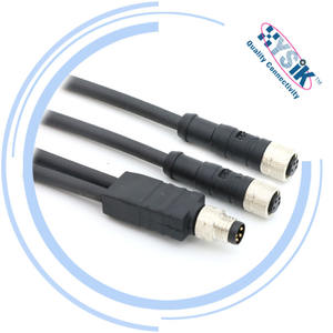 USB Type TO M8 B อะแดปเตอร์5-pin สายตรง IP67ข้อมูลตัวผู้และชุดประกอบไร้สายแม่พิมพ์สัญญาณสำหรับเซ็นเซอร์ - Product Image 6