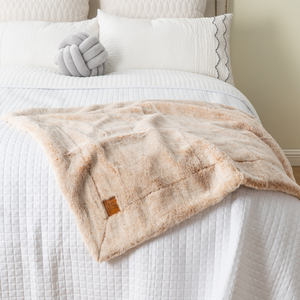 Manta de piel sintética supersuave, manta de lujo, impermeable, gran tamaño, esmerilada, Reversible, esponjosa - Product Image 4