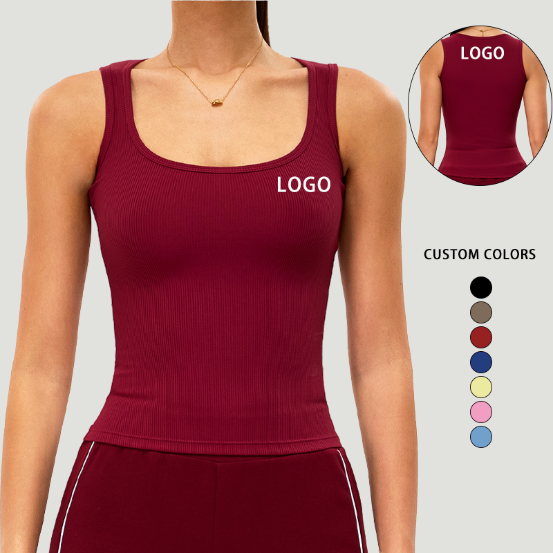 Tight Yoga Vest Women's Knitted Bow Quick-drying Breathable Sports Outer Wear Outdoor Running Fitness Tank Top