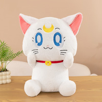 Jouets en peluche Chat Lune pour filles, poupées en gros, cadeaux exquis, bijoux pendentifs, figurines créatives d'arcade, adorables poupées chat