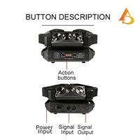 Projecteur laser mobile Spider 9x10W avec faisceau 4-en-1 et contrôle DMX pour la vente en gros